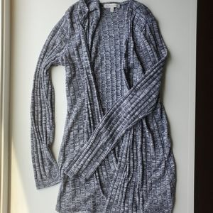 Heathered Gray Long Cardigan Sweater